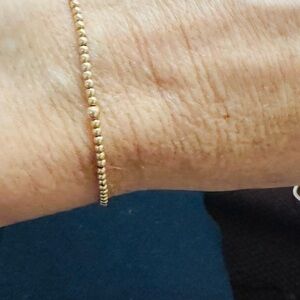 ENewton classic gold 2mm bead bracelet small